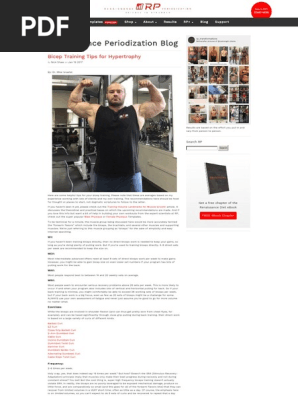 Bicep Training Tips for Hypertrophy - Renaissance Periodization