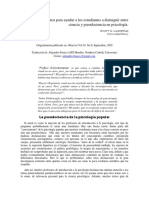 Lilienfeld, S. (2005). Distinguir Entre Ciencia y Pseudociencia en Psicologia (1)