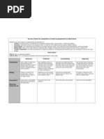 Music Lets Critique Rubric