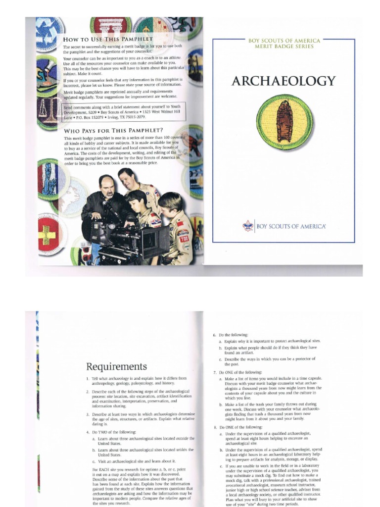 Archaeology Merit Badge Pamphlet | PDF