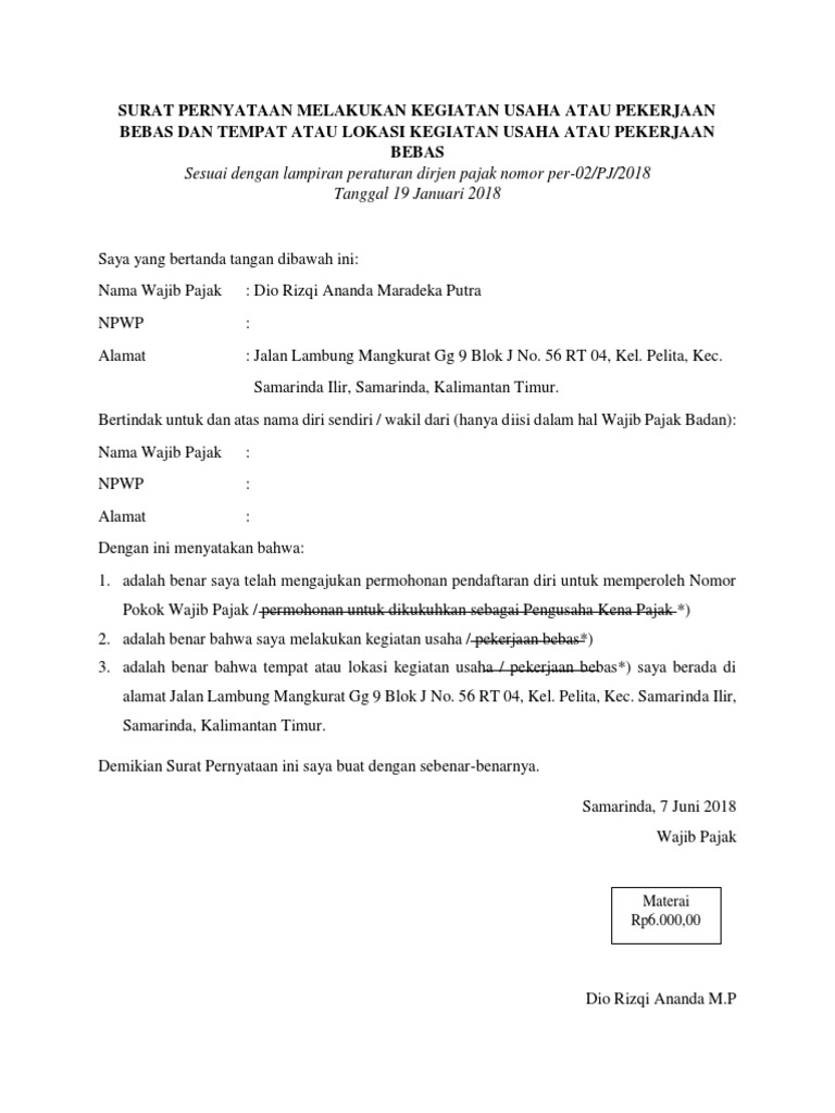 Surat Pernyataan Melakukan Kegiatan Usaha 4 Surat Pernyataan Kesanggupan Kerja Dan Contoh Formatnya.
