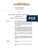 SK Daftar Tindakan Kedokteran Yang Memerlukan Informed Consent