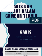 Garis Dan Huruf Dalam Gambar Teknik