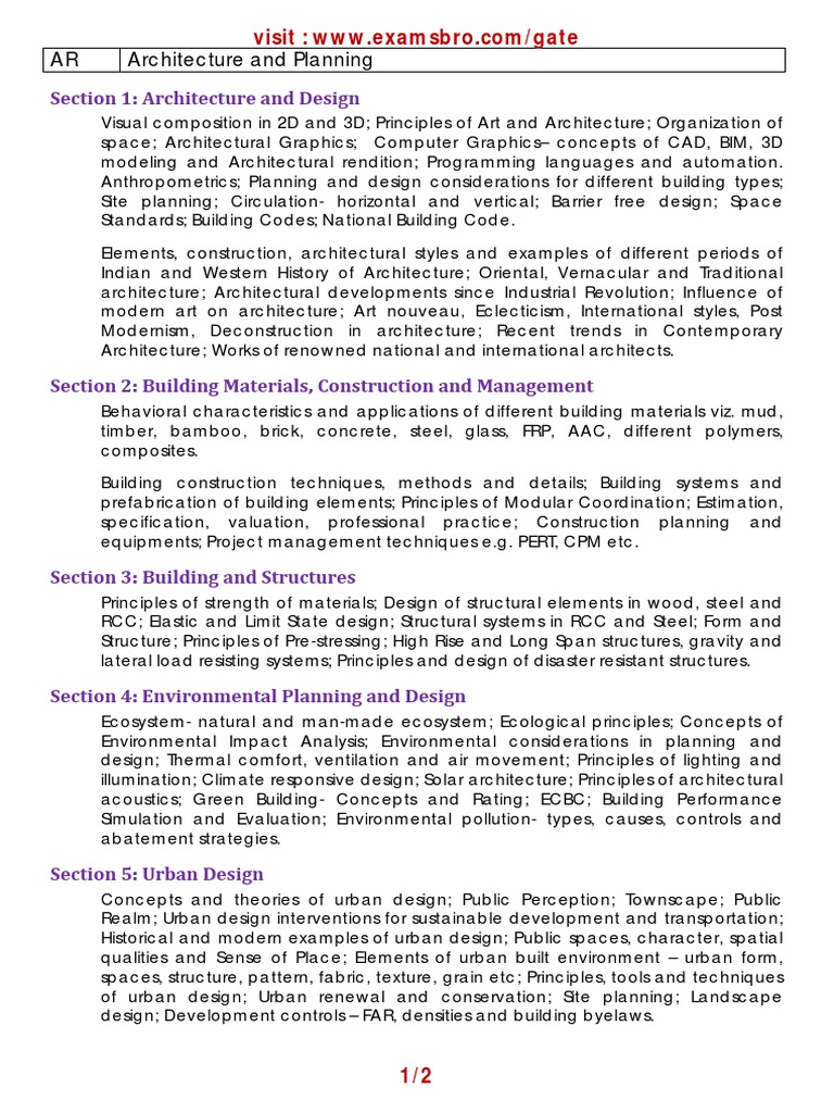 GATE Architecture & Planning | PDF | Urban Design | Transport