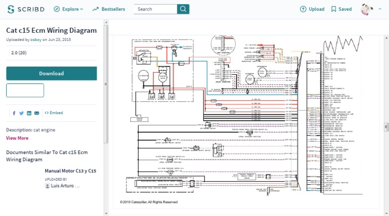 Cat c15 Ecm Wiring Diagram | PDF | Throttle | Switch