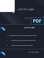 List of Labs: Electrical Engineering Iitm