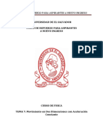 Física Tema 7 Movimiento en Dos Dimensiones Con Aceleración Constante Versión PDF