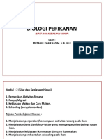 BIOLOGI PERIKANAN Kuliah 2 Tingkah Laku Ikan Kebiasaan Makan Migrasi PDF