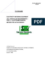 Pakistan Standard for Electromechanical Electricity Meters