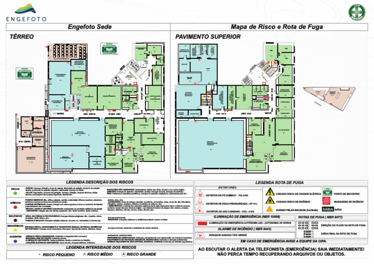 Mapa de Rota de Fuga e Emergência | PDF | Sustancias químicas | Química