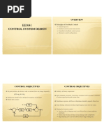 EE3041 Control System Design: Principles of Feedback Control