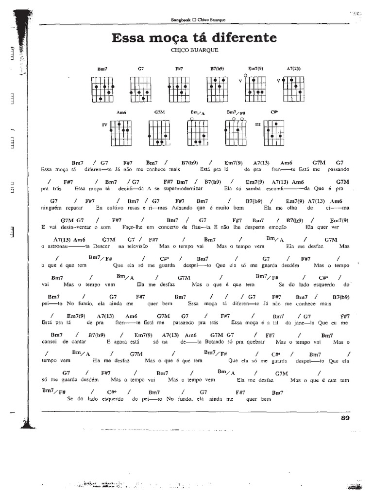 Essa Moça Tá Diferente Chico Buarque PDF
