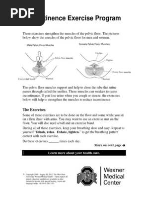 Incontinence Exer Prog Urinary Incontinence Breathing
