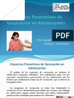 Esquemas Preventivos de Vacunacin en Adolescentes