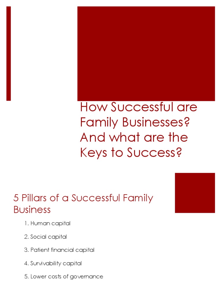 How Successful Are Family Businesses? and What Are The Keys To Success ...