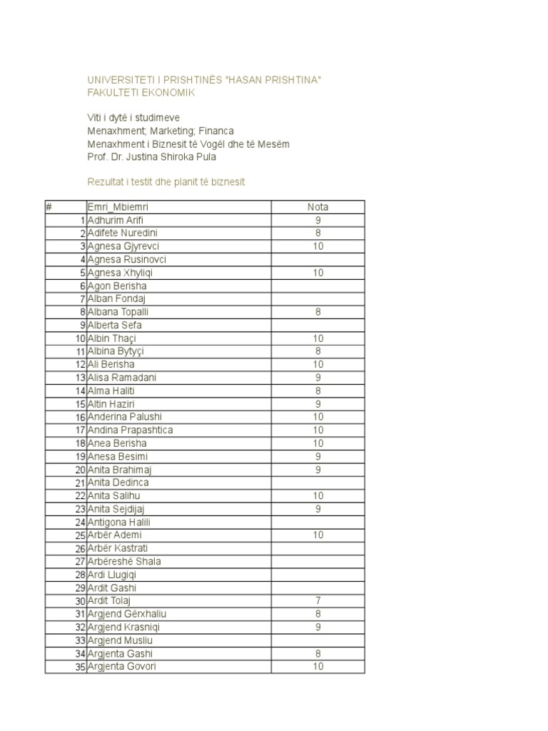 Rezultat - BVM | PDF