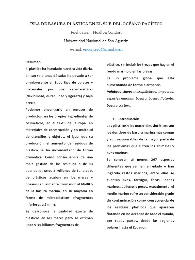 Isla de Basura | PDF | El plastico | Residuos