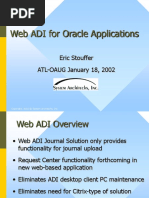 Web ADI For Oracle Applications: Eric Stouffer ATL-OAUG January 18, 2002