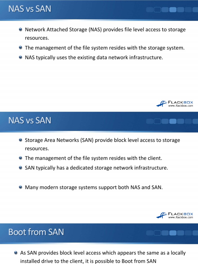 NAS vs SAN: Key Differences Explained | PDF | Computer Networking ...