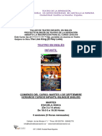 TEATRO DE LA SENSACIÓN-Inscripción Taller Teatro Infantil en Ingles 2018-019 Con Ficha de Inscripcion Doc