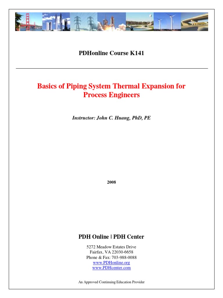 Basics of Piping System Thermal Expansion For Process Engineers | PDF ...