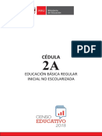 Cedula 2A Censo Educativo 2018 PDF