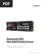 Samsung SSD 950 Pro Nvme Driver: Installation Guide Version 1.1