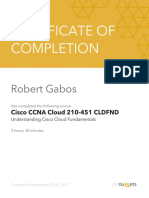 Certificate of Completion: Robert Gabos