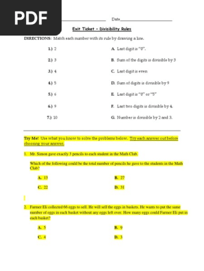 Exit ticket Divisibility rules.docx