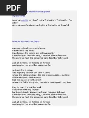 Westlife My Love Traducida En Espanol Pop Music Recorded Music
