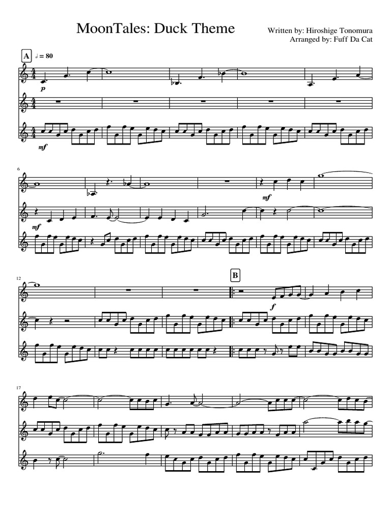 DuckTales Moon Theme | PDF | Leisure