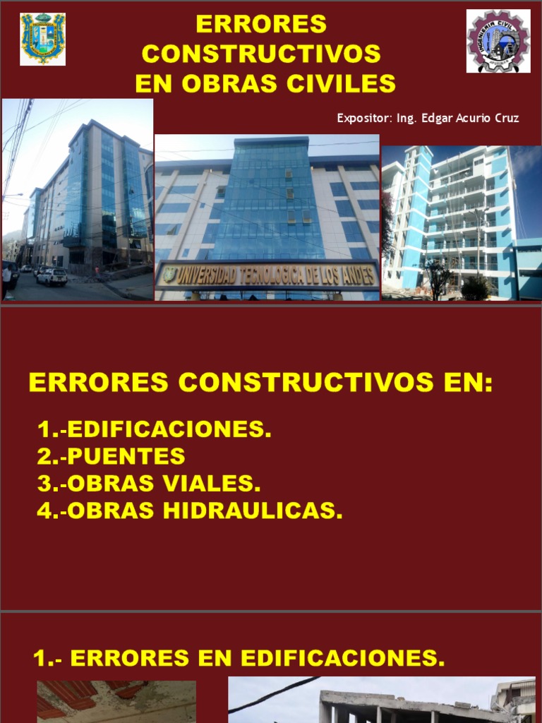 Errores Constructivos en Obras Civiles 2 | PDF