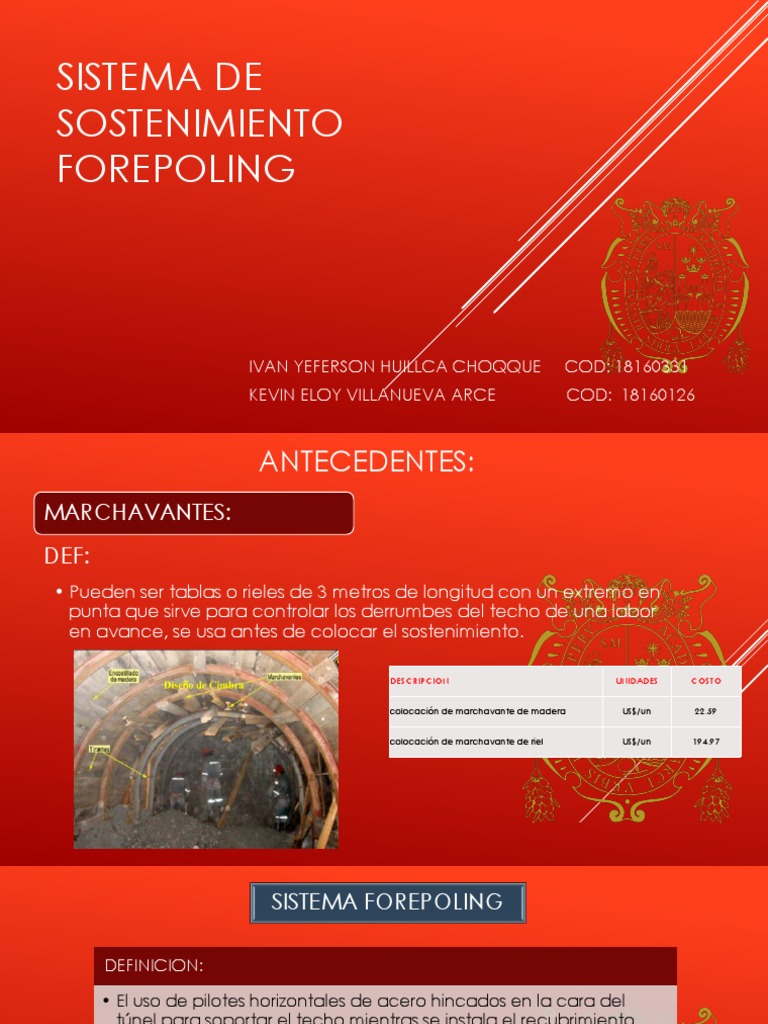 Sistema de Sostenimiento Forepoling | PDF | Túnel | Acero