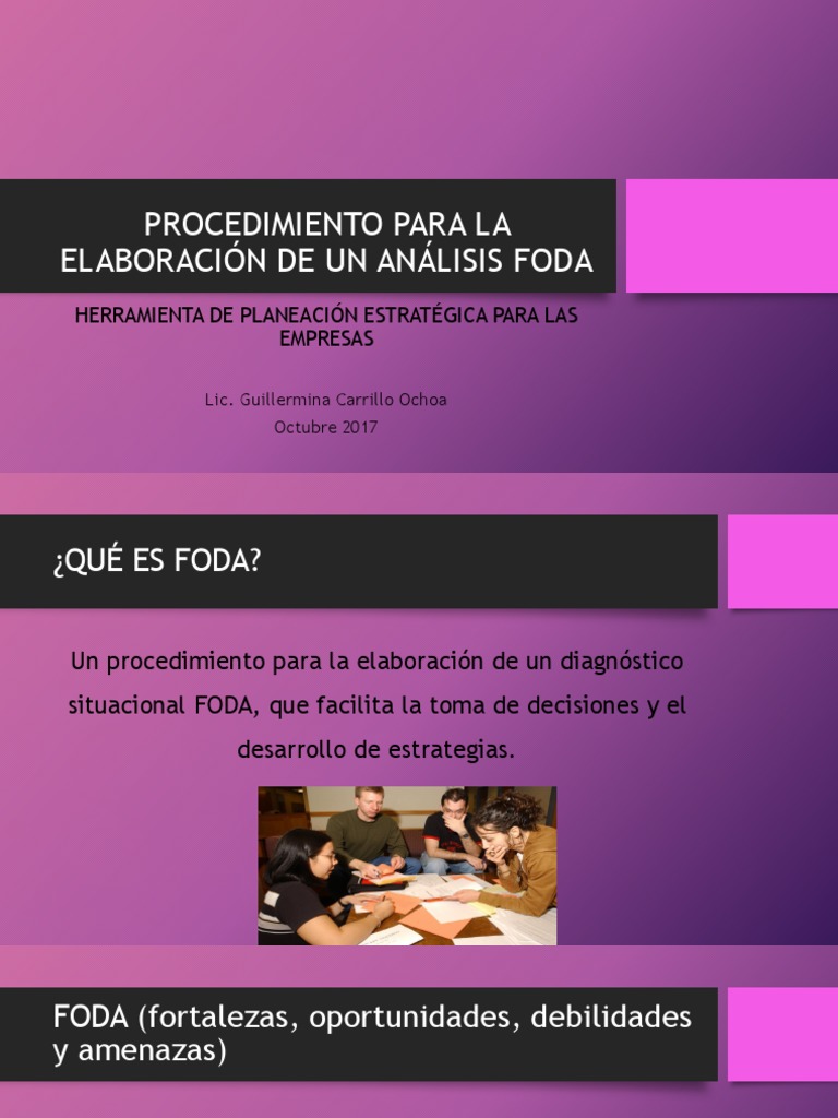 Procedimiento para La Elaboración de Un Análisis Foda | PDF | Análisis ...