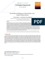 Civil Engineering Journal: Geotechnical Challenges of Tehran Metro Line 7 (South Northern Route)