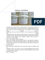 Admixture Pada Beton