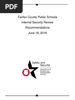 Fairfax County Public Schools Internal Security Review Recommendations 