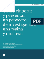 Cómo Elaborar y Presentar Un Proyecto de Investigación, Una Tesina y Una Tesis