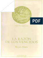 Reyes Mate, Manuel - La Razón de Los Vencidos