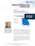 Building A Quality System in Office 365: Paul Hayes