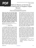 Effect of Different Manure on Growth and Biochemical Characteristic of Sorghum Vulgare Moench