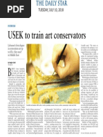 USEK to to train art conservators - The Daily Star del 10 luglio 2018