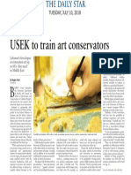 USEK To To Train Art Conservators - The Daily Star Del 10 Luglio 2018