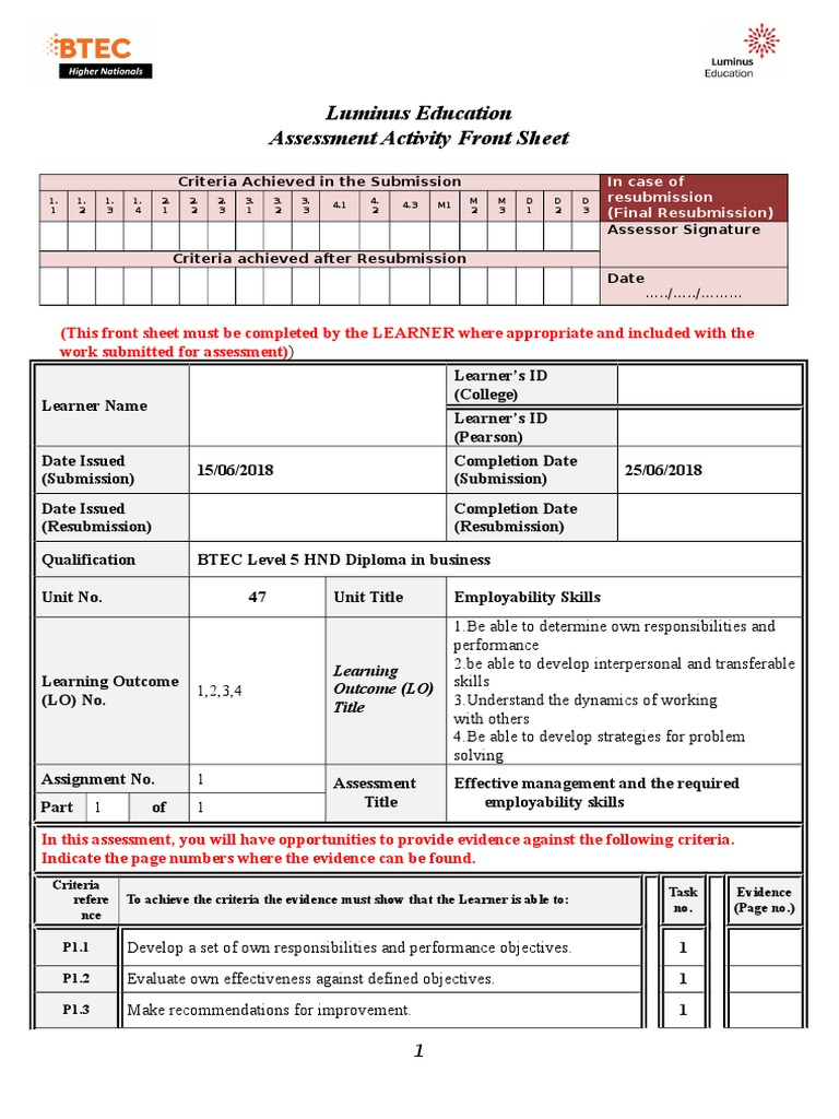 Employability Skills Assessment Guide | PDF | Motivation | Motivational