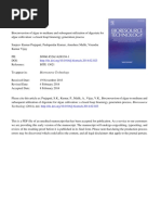 Bioconversion of Algae To Methane and Subsequent Utilization of Digestate For