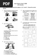 Year 5 Science Test Paper