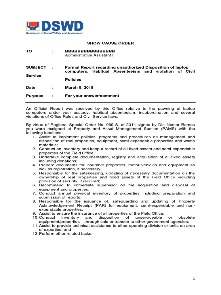 Show Cause Order Vvvvvvv Pdf Property Virtue