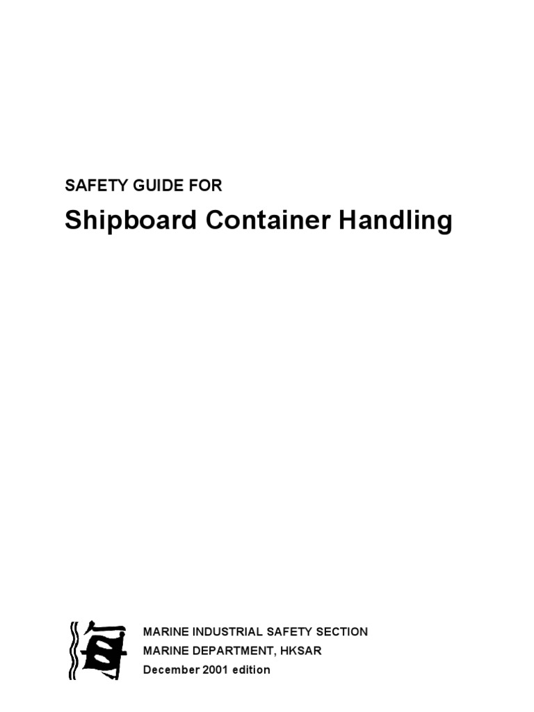 Shipboard Container Handling Safety Guide | PDF | Science & Mathematics