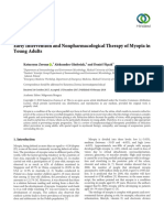 Review Article: Early Intervention and Nonpharmacological Therapy of Myopia in Young Adults