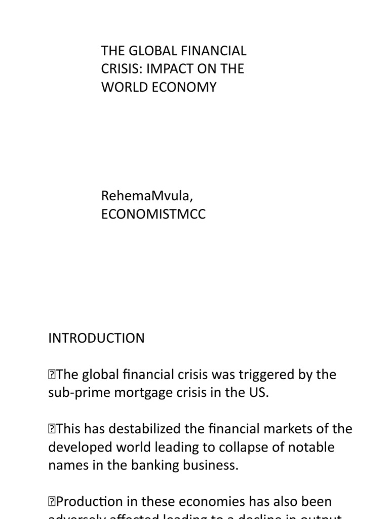 Global Financial Crisis | PDF | Social Science
